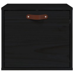 Wandschrank Schwarz 40x30x35 cm Massivholz Kiefer