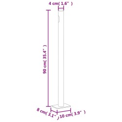 Ausziehbare Seitenmarkise 140×500 cm Creme