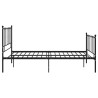 Bett Schwarz Metall 120x200 cm