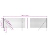 Maschendrahtzaun Anthrazit 0,8x10 m Verzinkter Stahl