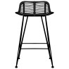 Barhocker 2 Stk. Schwarz Rattan