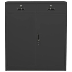 Büroschrank Anthrazit 90x40x102 cm Stahl