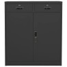 Büroschrank Anthrazit 90x40x102 cm Stahl