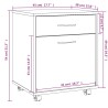 Rollschrank Grau Sonoma 45x38x54 cm Holzwerkstoff