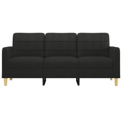 3-Sitzer-Sofa Schwarz 180 cm Stoff