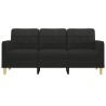 3-Sitzer-Sofa Schwarz 180 cm Stoff