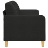 3-Sitzer-Sofa Schwarz 180 cm Stoff