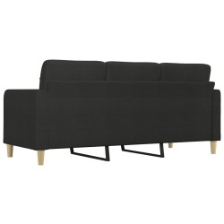 3-Sitzer-Sofa Schwarz 180 cm Stoff