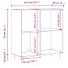 Plattenschrank Hochglanz-Weiß 84,5x38x89 cm Holzwerkstoff