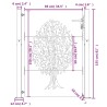 Gartentor 105x155 cm Cortenstahl Baum-Design