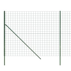 Maschendrahtzaun Grün 1,6x10 m Verzinkter Stahl