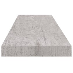 Schweberegale 4 Stk. Betongrau 90x23,5x3,8 cm MDF