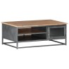 Couchtisch Grau 90x50x35 cm Massivholz Akazie