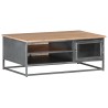 Couchtisch Grau 90x50x35 cm Massivholz Akazie