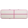 Aufblasbare Gymnastikmatte mit Pumpe 500x100x20 cm PVC Rosa