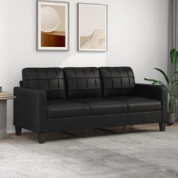 3-Sitzer-Sofa Schwarz 180...