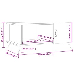 Couchtisch Sonoma-Eiche 90x50x40 cm Holzwerkstoff