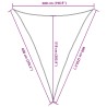 Sonnensegel 160 g/m² Hellgrün 5x6x6 m HDPE