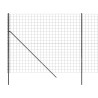 Maschendrahtzaun Anthrazit 2,2x25 m Verzinkter Stahl