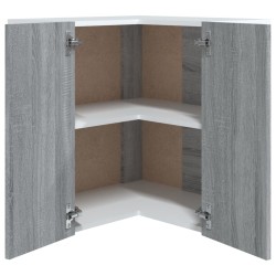 Eck-Hängeschrank Grau Sonoma 57x57x60 cm Holzwerkstoff