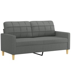 2-Sitzer-Sofa Dunkelgrau 140 cm Stoff