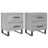 Nachttische 2 Stk. Grau Sonoma 40x35x47,5 cm Holzwerkstoff