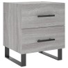 Nachttische 2 Stk. Grau Sonoma 40x35x47,5 cm Holzwerkstoff