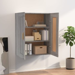 Wandschrank Grau Sonoma 69,5x32,5x90 cm Holzwerkstoff