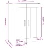 Wandschrank Grau Sonoma 69,5x32,5x90 cm Holzwerkstoff