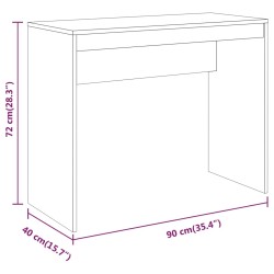 Schreibtisch Grau Sonoma 90x40x72 cm Holzwerkstoff