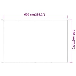 Senkrechtmarkise Weiß 180x600 cm Oxford-Gewebe