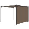 Gartenpavillon mit Seitenvorhang 3x3x2,25 m Taupe