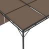 Gartenpavillon mit Seitenvorhang 3x3x2,25 m Taupe