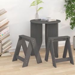 Hocker 2 Stk. Grau 40x40x45...