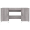 Schreibtisch Grau Sonoma 140x50x75 cm Holzwerkstoff