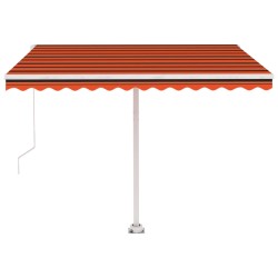 Standmarkise Manuell Einziehbar 300x250 cm Orange/Braun