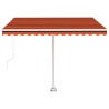 Standmarkise Manuell Einziehbar 300x250 cm Orange/Braun