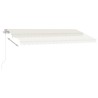 Markise Manuell Einziehbar mit LED 400x300 cm Creme