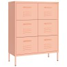 Schubladenschrank Rosa 80x35x101,5 cm Stahl