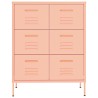 Schubladenschrank Rosa 80x35x101,5 cm Stahl