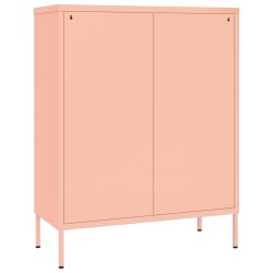 Schubladenschrank Rosa 80x35x101,5 cm Stahl