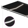 Markise Manuell Einziehbar mit LED 4,5x3,5 m Anthrazit