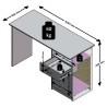 FMD Schreibtisch mit 1 Schublade 123×50×76,5 cm Eichenbraun und Weiß