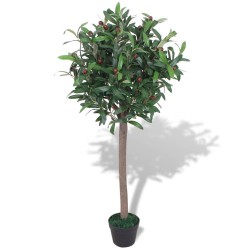 Künstlicher Lorbeerbaum mit Topf 120 cm Grün