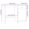 Schreibtisch Grau Sonoma 100x50x76 cm Holzwerkstoff