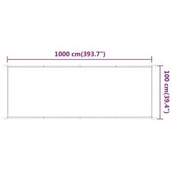 Senkrechtmarkise Weiß 100x1000 cm Oxford-Gewebe