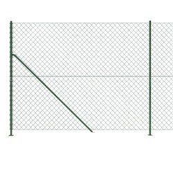 Maschendrahtzaun mit Bodenflansch Grün 2,2x25 m