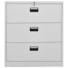 Aktenschrank Hellgrau 90x46x103 cm Stahl