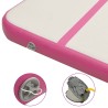 Aufblasbare Gymnastikmatte mit Pumpe 400x100x15 cm PVC Rosa