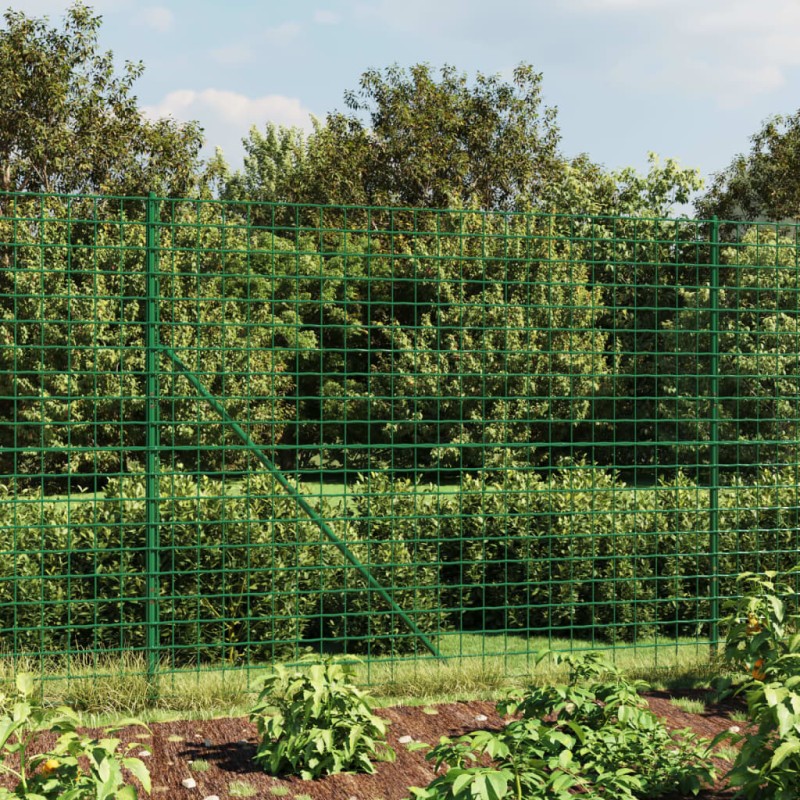 Maschendrahtzaun mit Bodenhülsen Grün 2x10 m